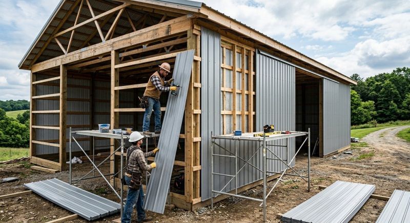 Pole Barn Siding Installation in Cherokee County, GA